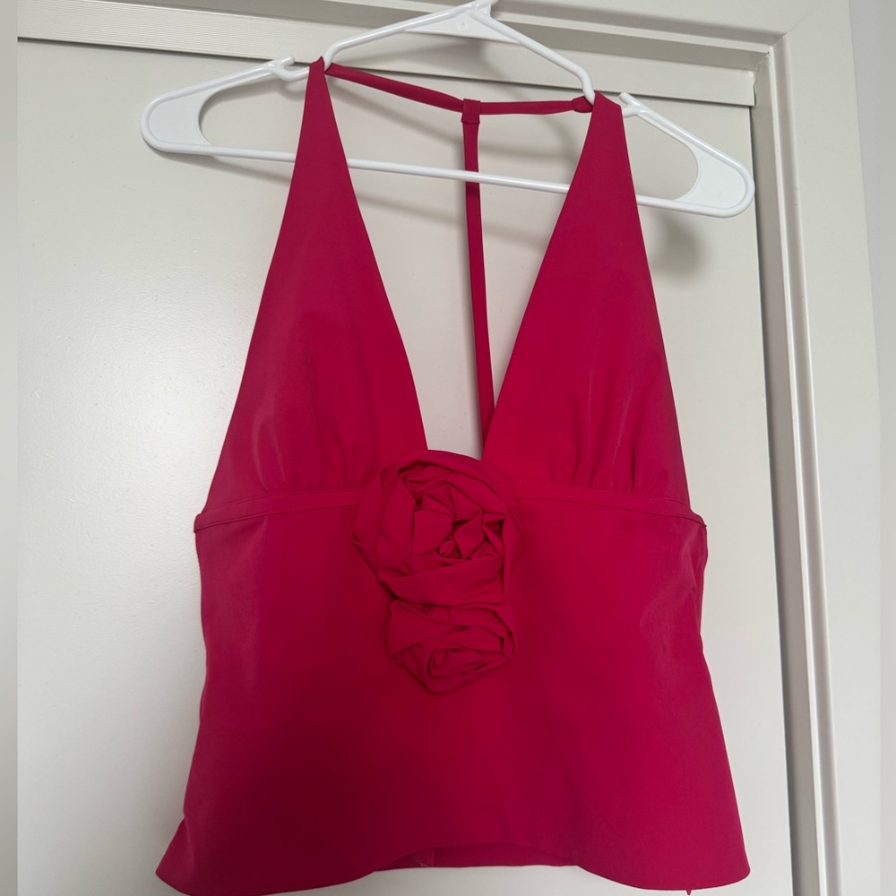 ZARA RAZORBACK ROSE TANK TOP- WORN ONCE